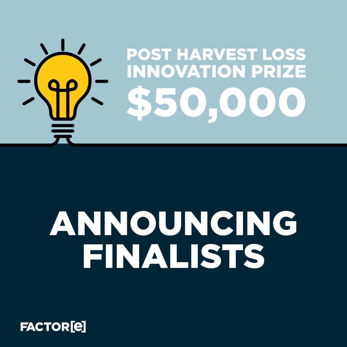 Post-Harvest Loss Innovation Prize finalists announced! Meet the finalists: ZebraCropBank, NaturalOffsetFarming, Anatsor, GreenPodLabs, EcoresinBiopolymers, Bio-Pel, and AgroSustainSA. Stay tuned for the winner on September 25th!