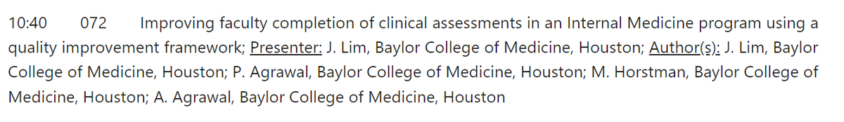 Excited for #ICRE2024! 

I'll be presenting our work with Parth Agrawal, @mjhorstman, and <a href="/iattending/">Anoop Agrawal</a> from <a href="/BCM_InternalMed/">BCM IM Residency</a> on improving workplace-based assessment completion. 

Excited to reconnect with friends and colleagues, and meet new ones along the way!! Come say hi!