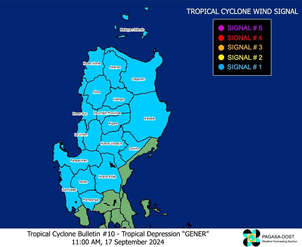 earthshakerph's tweet image. UPDATE: Binaba na ang Tropical Cyclone Wind Signal No. 1 sa portion ng Metro Manila, Bulacan, Bataan, Aurora, Rizal at Quezon, ayon sa 11 AM TC Bulletin.

Source: DOST-PAGASA TC Bulletin #GenerPH