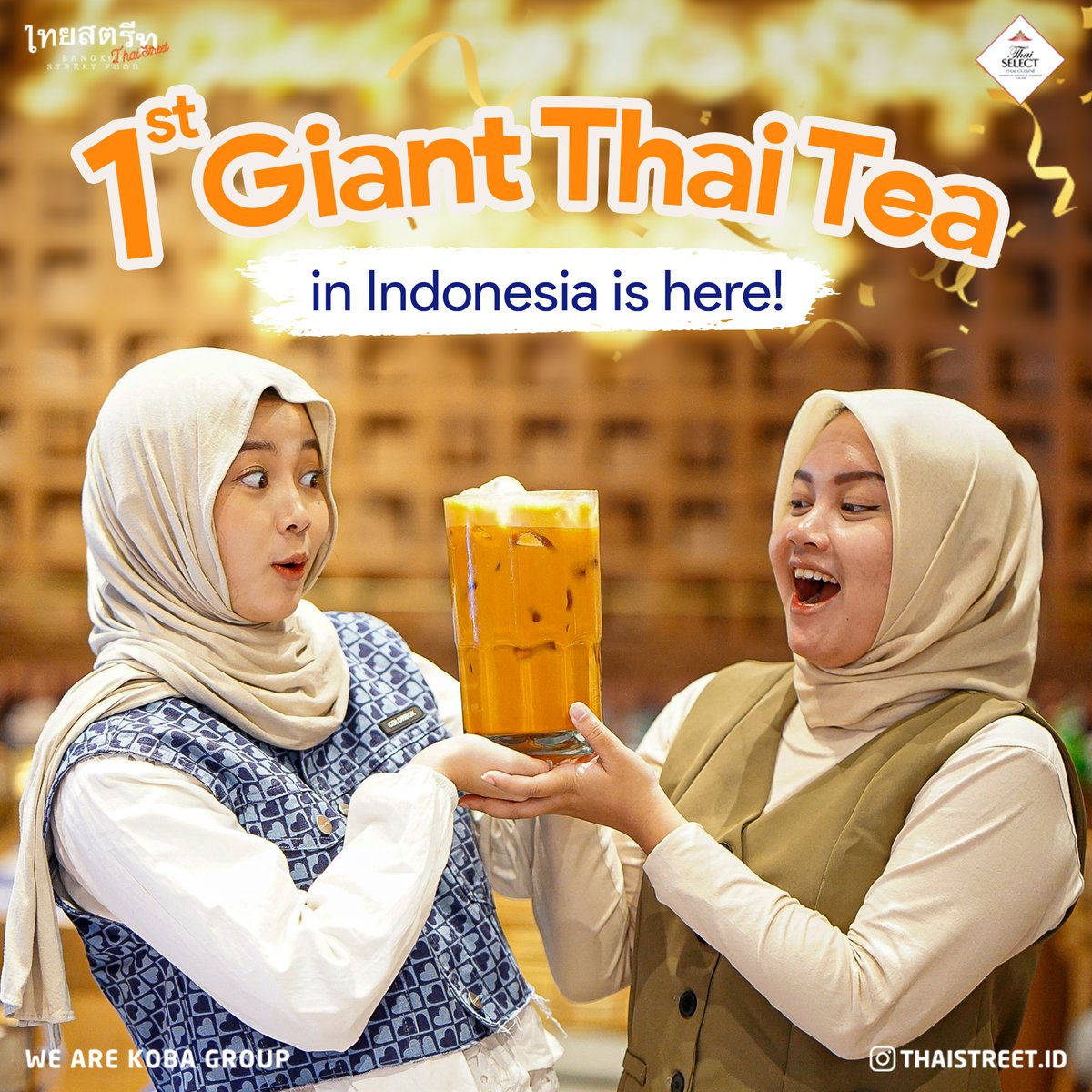 Hi Living Friends. New menu alert! Brace yourself for the Giant Thai Tea—2 liters of pure Thai tea goodness. Swing by Thai Street Living World starting September 12nd and sip on this epic thirst-quencher!

Thai Street Living World Alam Sutera, GF
@thaistreet.id