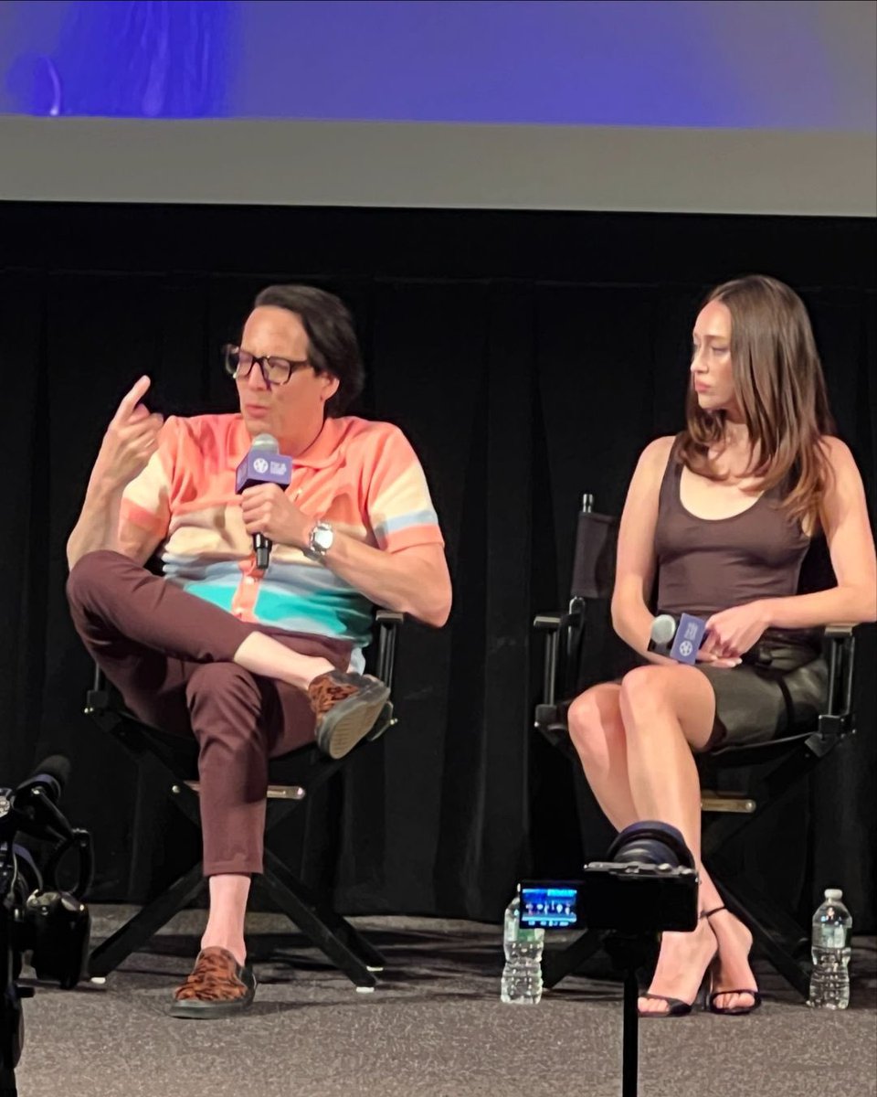 theDebnamNews's tweet photo. Alycia Debnam-Carey with “It’s What’s Inside” director Greg Jardin at Walter Reade Theater in NYC. — via celtictso https://t.co/u7kUdKr5nr