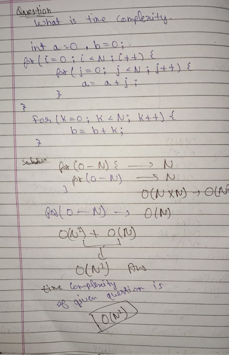 sanju3139's tweet image. #Day6 : Learning DSA with C++
Today I focused on understanding #TimeComplexity and #SpaceComplexity —two crucial concepts for writing efficient algorithms.
💡 Problem solved :
1.Time complexity of nested loops
2. Space complexity of an array-based algorithms.
#Day6 #DSA