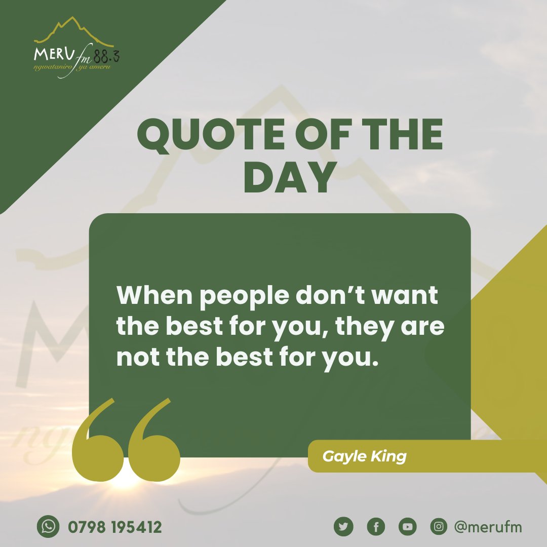 MeruFmOfficial's tweet photo. Tuesday #Quote_Of_The_Day 
Good Morning,  #RuukiriRukubua  Location check ✔️ Ututhikirite uriku naarua...
#MeruFm #Ngwataniro_Ya_Ameru https://t.co/PNTeqMPzSg