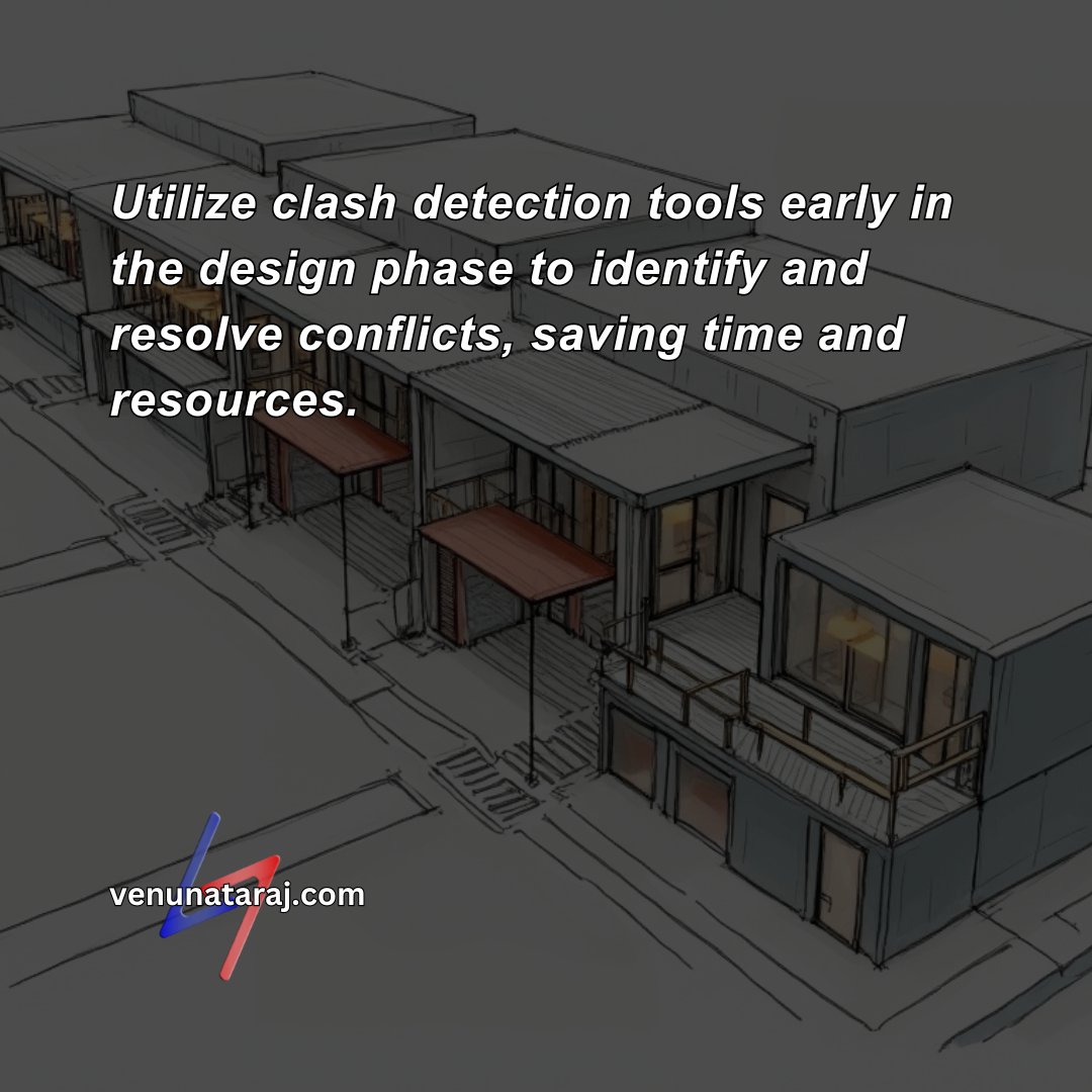 venunataraj's tweet image. 🔍 Utilize clash detection tools early in the design phase to identify and resolve conflicts, saving time and resources.

#BIM #ClashDetection #venunataraj #bimtip #tftd