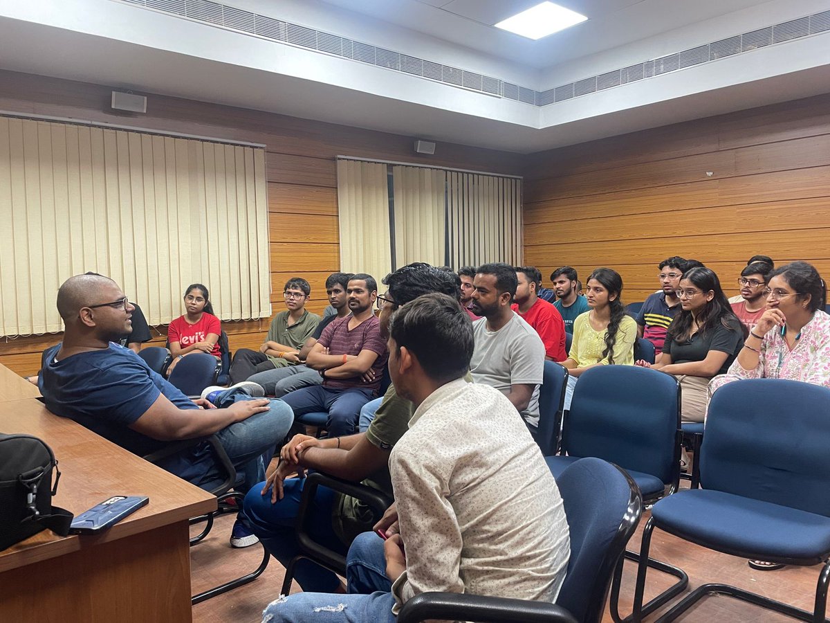 Mr. <a href="/aayush_tkur/">Aayush Thakur</a> CEO &amp; Co-Founder of <a href="/fr8relay/">FR8relay</a> &amp; Kavya Labs, an alumnus of <a href="/IITGuwahati/">IIT Guwahati</a> from the 2010 batch, currently based in U.S., was invited to give an inspiring talk titled "Beyond a Degree: Crafting a Career, Facing Challenges, and Shaping Your Future." in the institute.