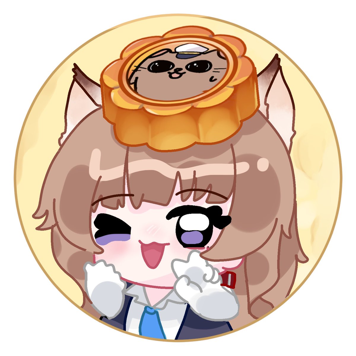 MaiMaiVtuber's tweet photo. 別人的中秋節吉祥話：中秋節快樂
我的中秋節吉祥話：祝你中秋節獎金領六個月💰💰💰
感謝貝爾委託Hue老師繪製美美的插畫！！！
還有麥貓牌月餅敲可愛(／・ω・)／にゃー！
#熟悉的Mai香 https://t.co/u6aA3F9qWa