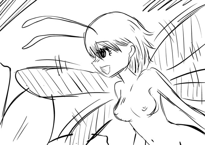 今描いてる漫画の妖精の落書き…羽根を間違えてるけどね#落書き #落書き好きさんと繋がりたい 