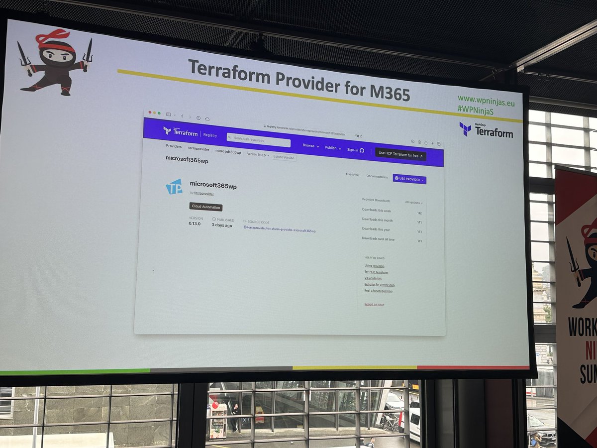 Very cool M365 module released by <a href="/glueckkanja_/">glueckkanja</a>  for Terraform. Great way for MSP’s to deploy new and DSC tenants. Released at <a href="/wpninjasummit/">WorkPlaceNinjaSummit</a> #MSIntune #Microsoft365