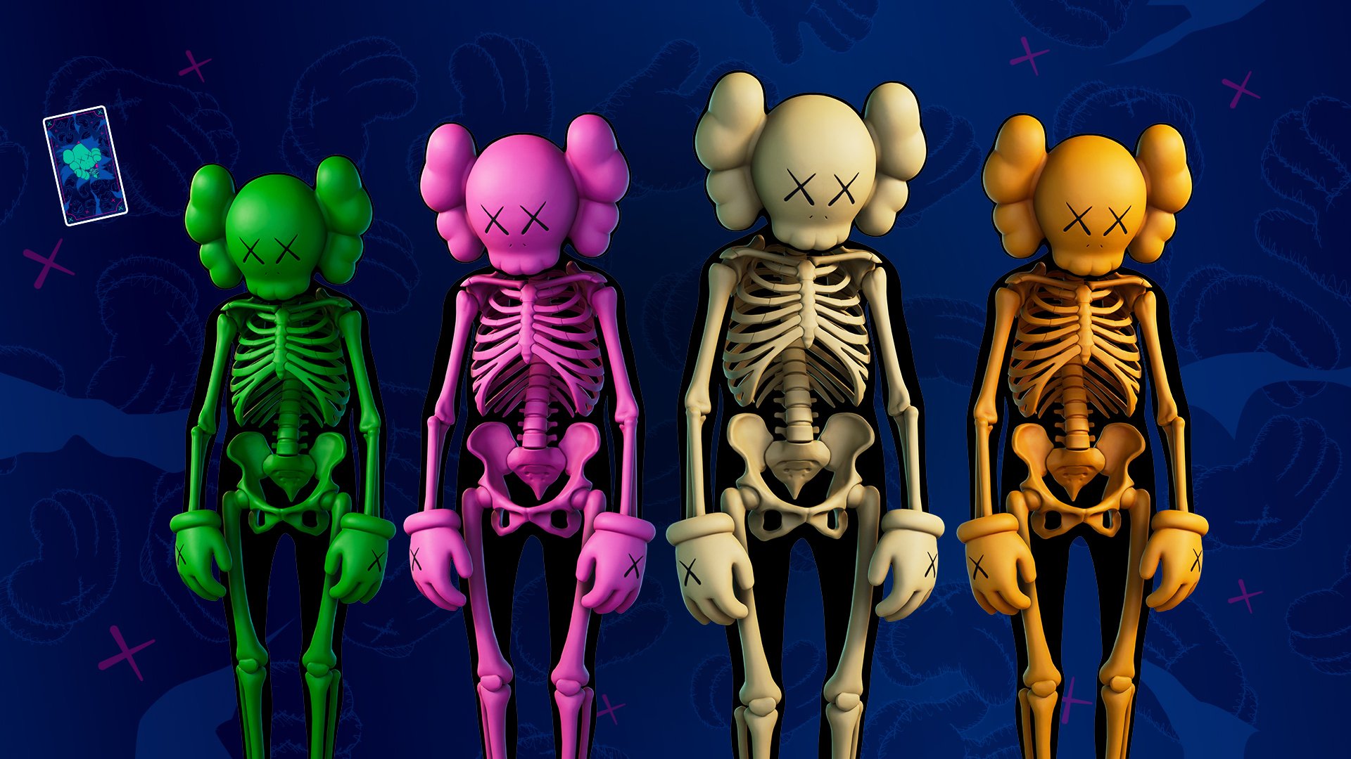 Kaws skeleton figure sale