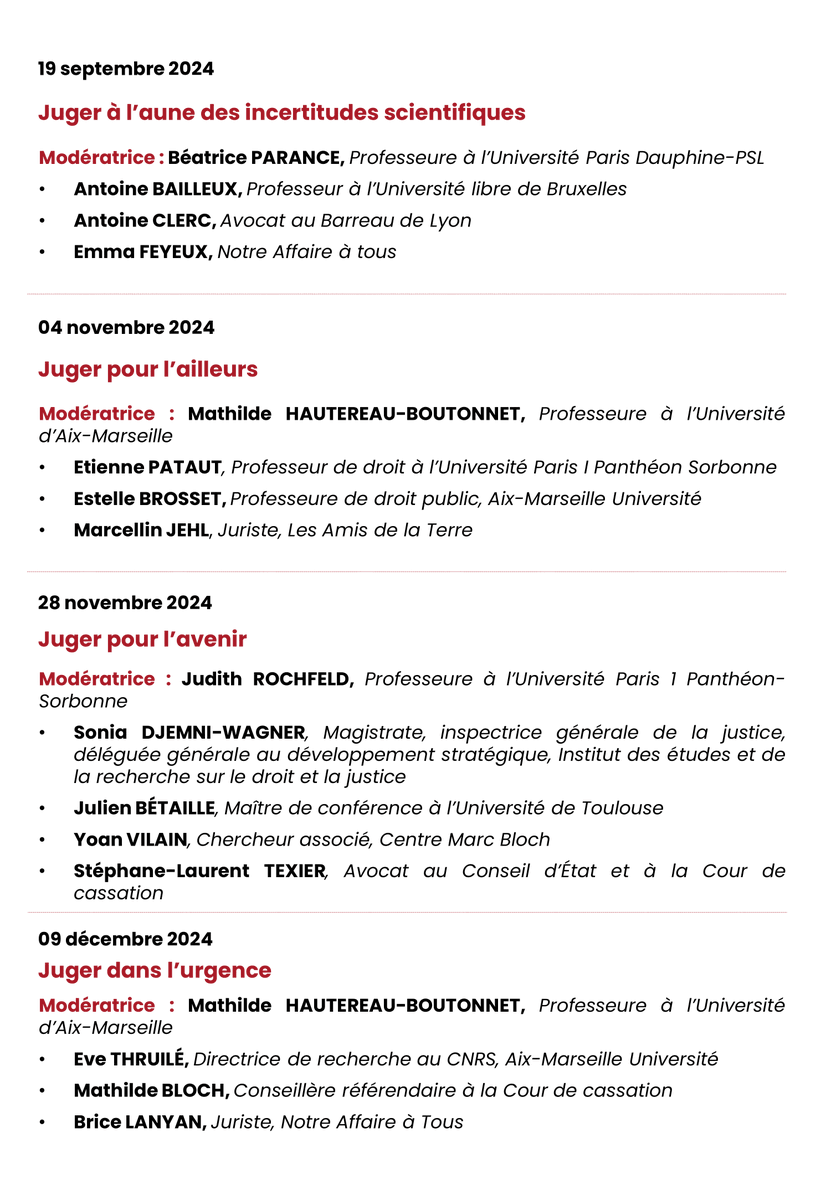 La première conférence du cycle "Juger à l'aune des mutations environnementales" aura lieu le jeudi 19 septembre dans la Grand'Chambre de la Cour de cassation et en Zoom.

Le thème de cette première séance est "Juger à l’aune des incertitudes scientifiques". 👇