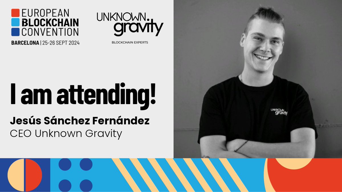 Unknown Gravity (@unknowngravity_) on Twitter photo Llega el <a href="/EBlockchainCon/">European Blockchain Convention</a> este 25-26 de septiembre donde nuestro CEO <a href="/JSanchezFDZ_ES/">Jesús Sánchez</a> estará aprendiendo y compartiendo sobre lo que la #blockchain está cambiando las industrias.
¿Quién más veremos por allí? 🙋🏻♂️ Llega el <a href="/EBlockchainCon/">European Blockchain Convention</a> este 25-26 de septiembre donde nuestro CEO <a href="/JSanchezFDZ_ES/">Jesús Sánchez</a> estará aprendiendo y compartiendo sobre lo que la #blockchain está cambiando las industrias.
¿Quién más veremos por allí? 🙋🏻♂️
