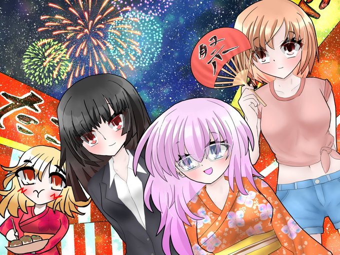 #イラスト 
#絵柄好みって人にフォローされたい 
もう一つのアカウントで載せたイラストの再掲。
夏の思い出😉 