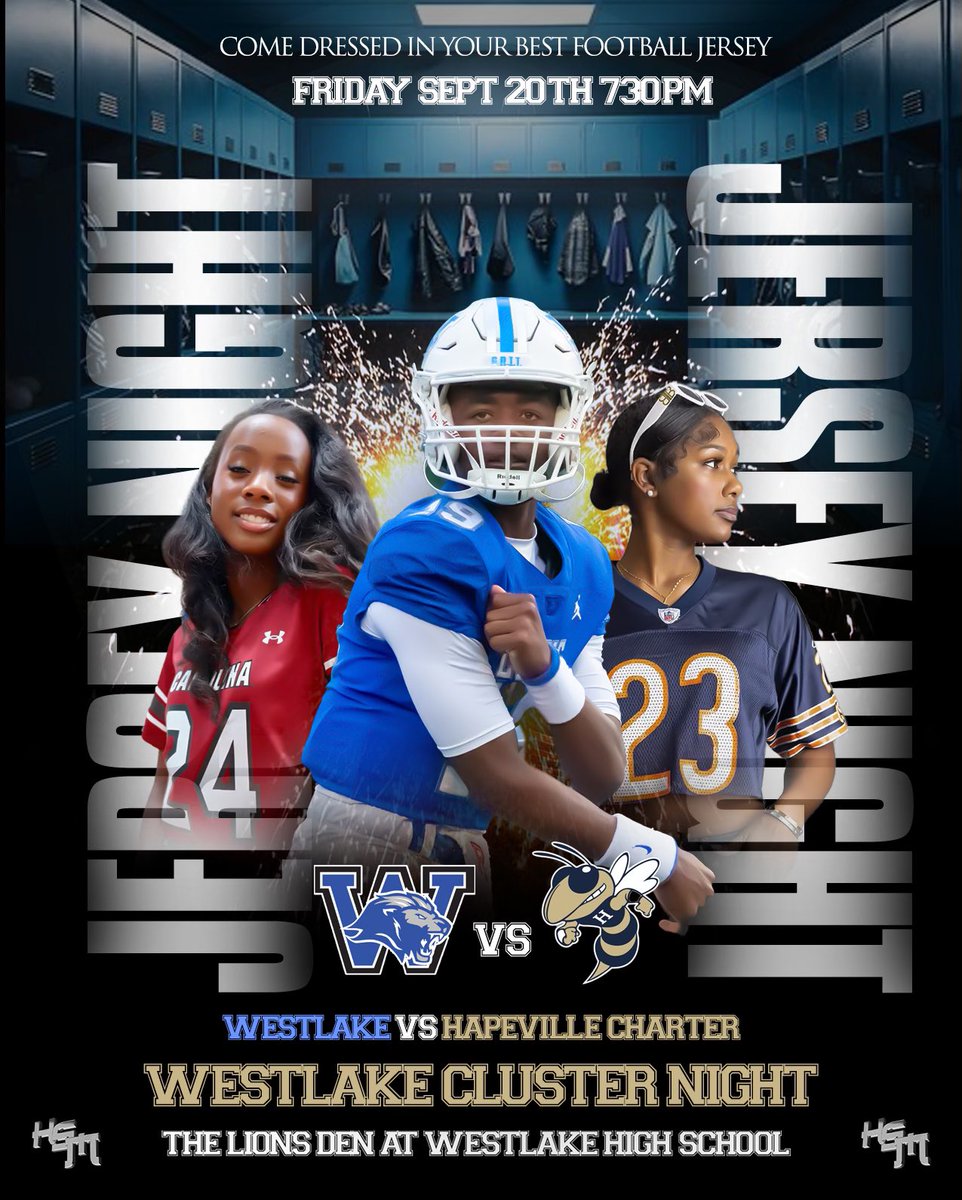 A. Philip Randolph (@randolphdolphin) on Twitter photo Dolphins Families, join us this Friday for Cluster Night! Kick off is at 7:30pm and don’t forget to wear your favorite jersey!
<a href="/westlakelions/">Westlake High School</a> <a href="/WestlakeSports1/">WestlakeHSAthletics</a> Dolphins Families, join us this Friday for Cluster Night! Kick off is at 7:30pm and don’t forget to wear your favorite jersey!
<a href="/westlakelions/">Westlake High School</a> <a href="/WestlakeSports1/">WestlakeHSAthletics</a>