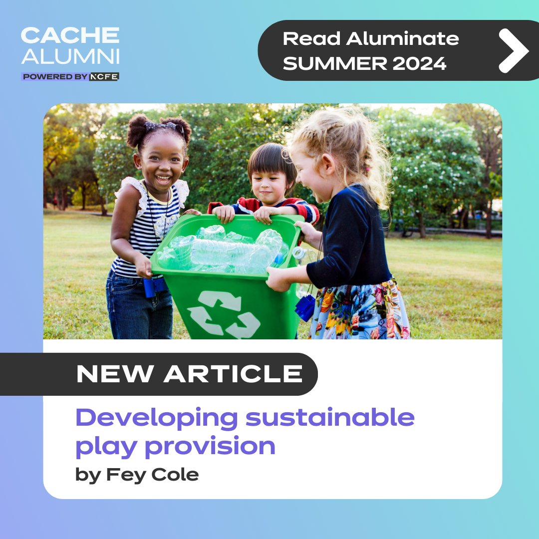 cachealumni's tweet image. 📢 𝗡𝗘𝗪 𝗔𝗥𝗧𝗜𝗖𝗟𝗘: 𝗗𝗲𝘃𝗲𝗹𝗼𝗽𝗶𝗻𝗴 𝘀𝘂𝘀𝘁𝗮𝗶𝗻𝗮𝗯𝗹𝗲 𝗽𝗹𝗮𝘆 𝗽𝗿𝗼𝘃𝗶𝘀𝗶𝗼𝗻 👇
bit.ly/4c8Wuwa

&quot;Sustainable awareness and knowledge needs to be emphasised from the earliest stages of life, so children can recognise how interconnected we are with…