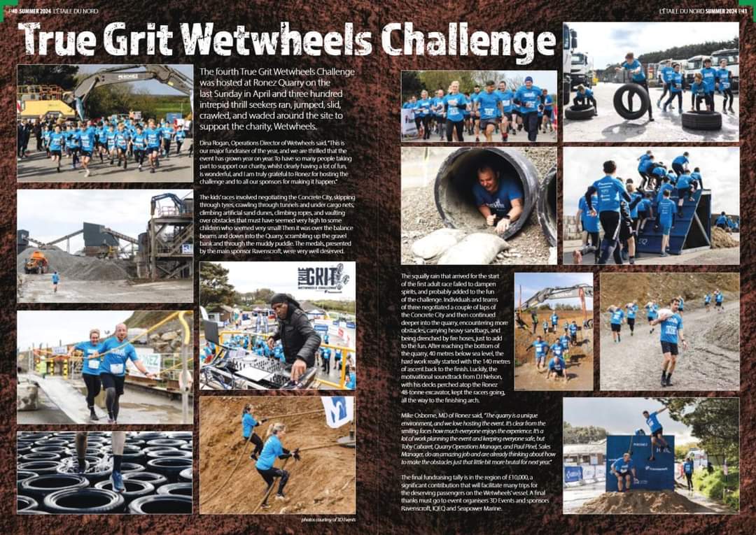 Great to see the True Grit Wetwheels Challenge featured in the Summer edition of the St John Parish magazine, L'Etaile du Nord.

Please register for your place today for this unique event and help raise funds for this incredible charity: truegritchallenge.co.uk