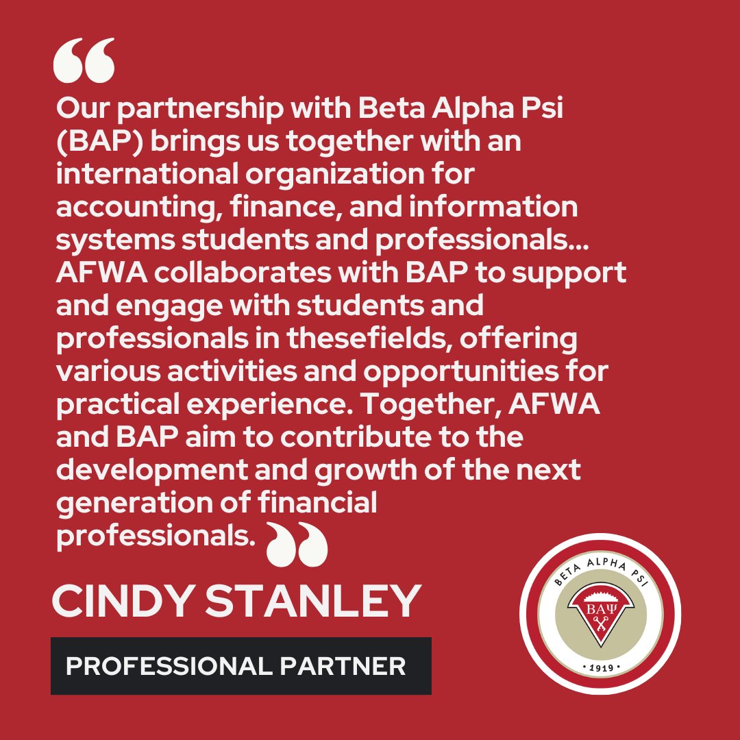 🌟 **Professional Partner Tuesday Spotlight** 🌟

On this Professional Partner Tuesday, we're thrilled to spotlight an incredible supporter: Cindy Stanley, Executive Director, CAE at the Accounting &amp; Financial Women's Alliance. @afwanational 🌟 ow.ly/6oQr50QiO3y