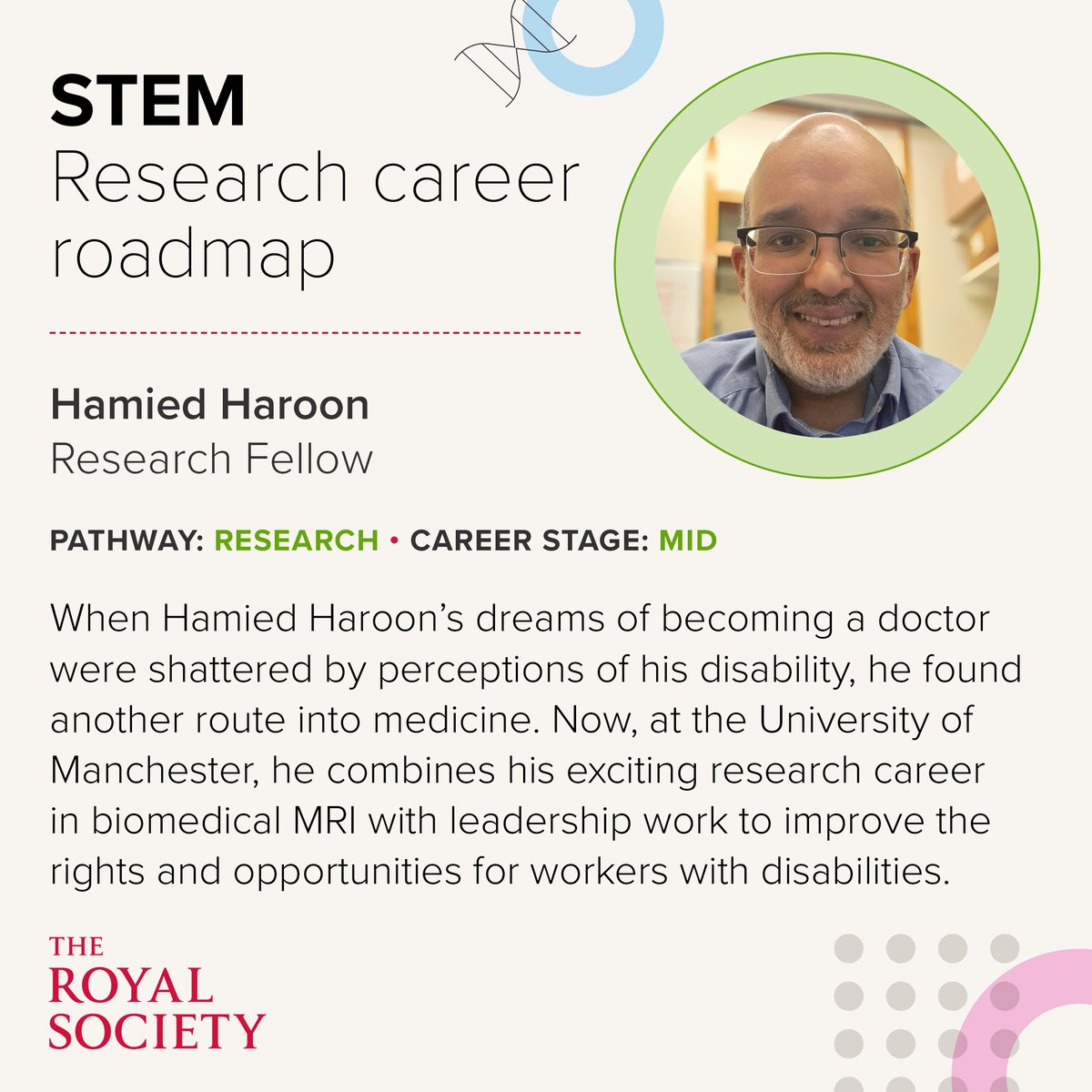 Discover the stories of scientists who’ve overcome challenges to succeed in STEM, shared through the Royal Society’s STEM Research Career Roadmap website. Explore their journeys today: yourstemcareerpath.royalsociety.org/case-studies