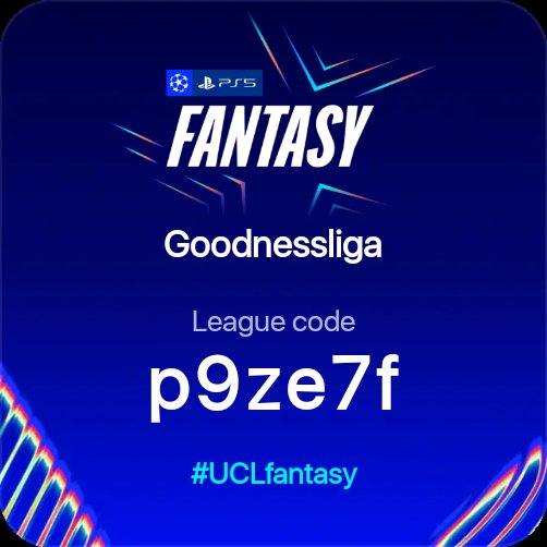 Ardi (@chrisardinho) on Twitter photo 🍁 #UCLFantasy
Menyambut kembalinya UCL dgn format barunya, feel free buat have fun di sini. ⚔️
Kode liga: p9ze7f
Ada hadiah kecil²an buat beli kopi bagi rank 1 di akhir musim. Cukup like & reply nama tim di bawah! (Follow will be appreciated)
Izin tag admin <a href="/pisangij01/">FPL Liga Pisangijo</a> 🍁 #UCLFantasy
Menyambut kembalinya UCL dgn format barunya, feel free buat have fun di sini. ⚔️
Kode liga: p9ze7f
Ada hadiah kecil²an buat beli kopi bagi rank 1 di akhir musim. Cukup like & reply nama tim di bawah! (Follow will be appreciated)
Izin tag admin <a href="/pisangij01/">FPL Liga Pisangijo</a>