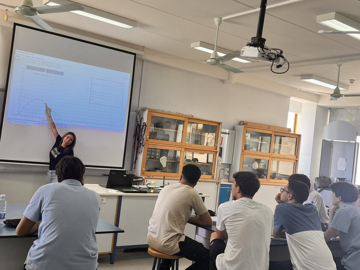 daniasaadmakhh1's tweet image. IB1 Physics students in the lab today with Dr. Sally, exploring projectile motion through hands-on experiments and simulations using GeoGebra! 🚀 #PhysicsInAction #IBPhysics #STEMLearning @Hhhsinfo @ea_rania @NaghamAbouAli2 @ShawaSally