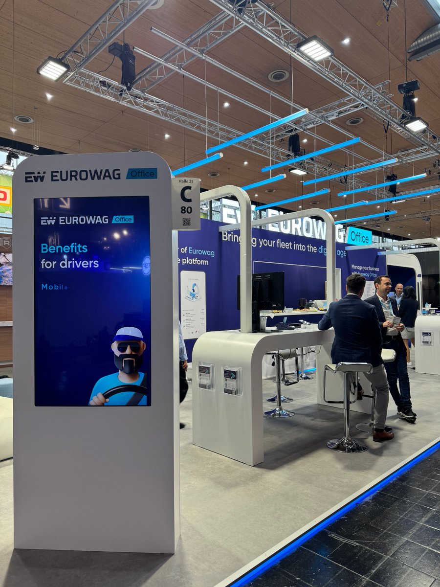 The new <a href="/Eurowag/">EUROWAG</a> digital services platform comes to @IAA in a truck 🚚!

From fleet management and fuel cards to e-mobility, all services demos are interconnected within the truck - and all within reach of the refreshment window.

#builtbybeire