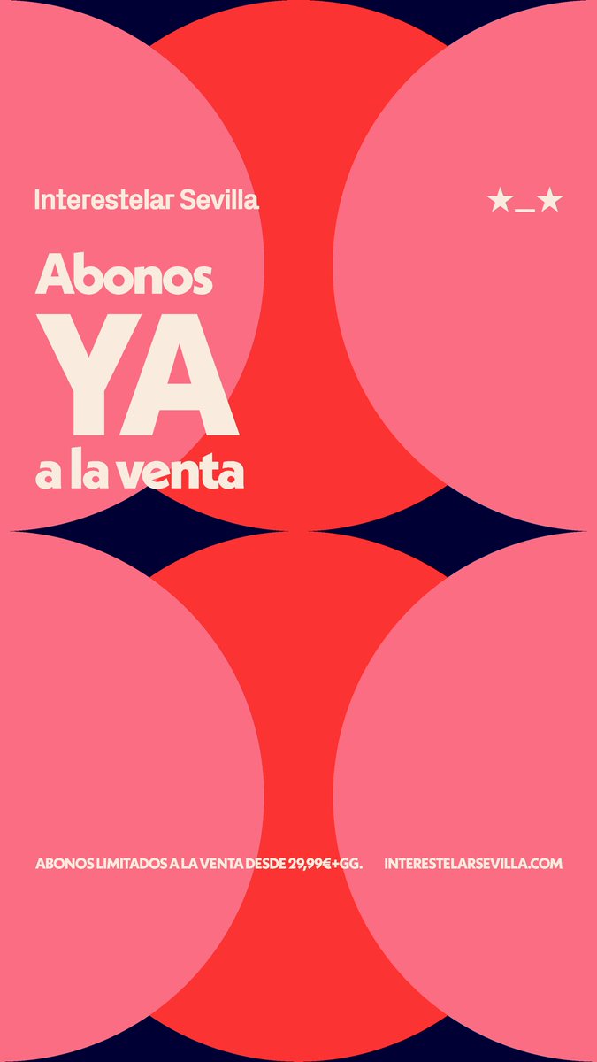 ¡Abonos YA A LA VENTA! Consigue tu abono aquí: enterticket.net/interestelar20…

No te pierdas Interestelar Sevilla 2025💫