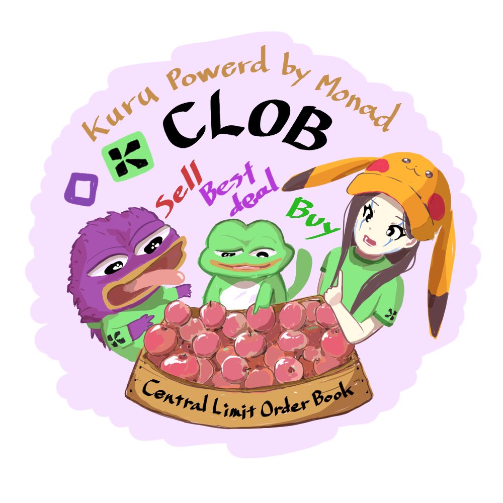chainkusari's tweet image. So, what is a CLOB? #CLOB
@KuruExchange 

Central Limit Order Book
Supply and Demand Optimization

Join our community and read our blog!
Molandak, Clobby, and KB explain it clearly.

@kryptobaby777
@monad_xyz