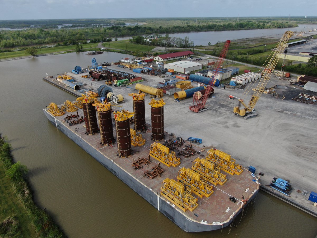 3 FPSOs in production in Guyana and 3 in construction. InterMoor has fabricated 
5 WAG piles - Prosperity 
6 Production Manifold &amp; 6 WAG piles - Errea Wittu 
6 WAG &amp; 6 Production Manifold piles - One Guyana 
Under way: 12 piles - Jaguar 
41 piles fabricated for #Guyana!