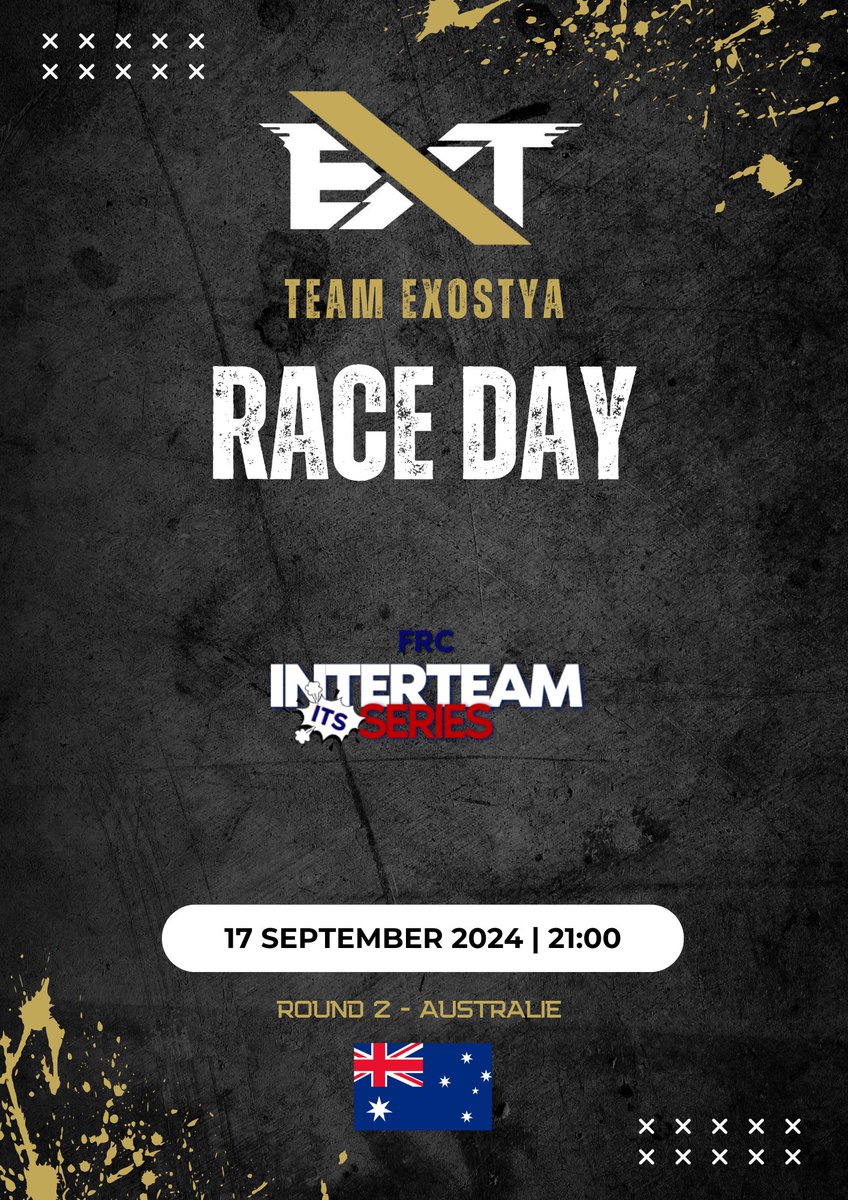 EXOSTYA_ (@teamexostyafr) on Twitter photo Retrouvez nous ce soir à 21h pour la deuxième manche de la <a href="/FrRacingCh/">French Racing Championship</a> à Melbourne 🇦🇺
Nos représentants :
🇫🇷 Guytance
🇫🇷Kikisamir Retrouvez nous ce soir à 21h pour la deuxième manche de la <a href="/FrRacingCh/">French Racing Championship</a> à Melbourne 🇦🇺
Nos représentants :
🇫🇷 Guytance
🇫🇷Kikisamir