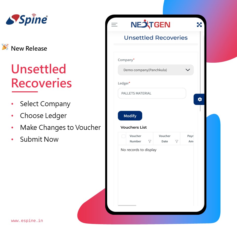 SpineBMS's tweet image. Effortlessly settle ledgers, vouchers, and bills while adding outstanding amounts. Say goodbye to manual tracking with SpineNEXTGEN ERP. Streamline your finances today! 

Learn more: espine.in

#ERP #FinanceAutomation #SpineNEXTGEN #Patna