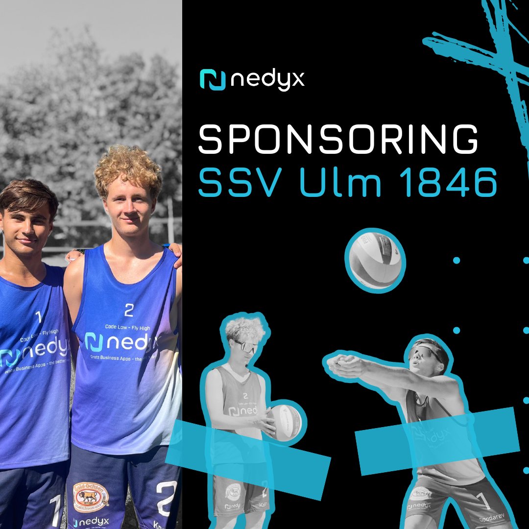 🏐 Sportliche Neuigkeiten! 🏐
nedyx übernimmt das Trikotsponsoring für Jan und Bela, die für die U19 Beachvolleyballmannschaft des SSV Ulm 1846 trainieren. 🌟
#nedyx #Beachvolleyball #Sponsoring #SSVUlm1846 #LowCode #MadeinGermany