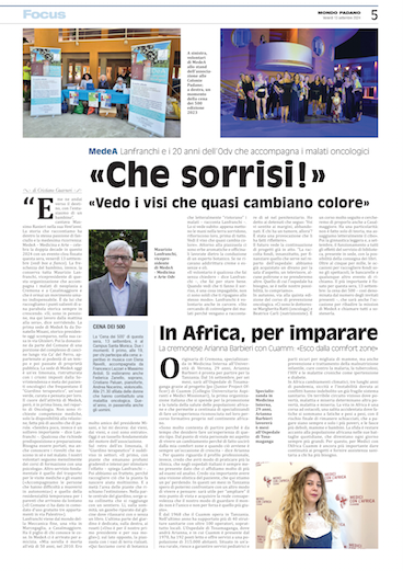 mondopadano's tweet photo. «Che sorrisi!».
#Volontariato. Maurizio Lanfranchi racconta i 20 annidi #MedeA -  Medicina e Arte, l'organizzazione che accompagna i malati oncologici:  «Vedo i visi che quasi cambiano colore».
https://t.co/KM5CJGbATC https://t.co/L4BNoAXs9U