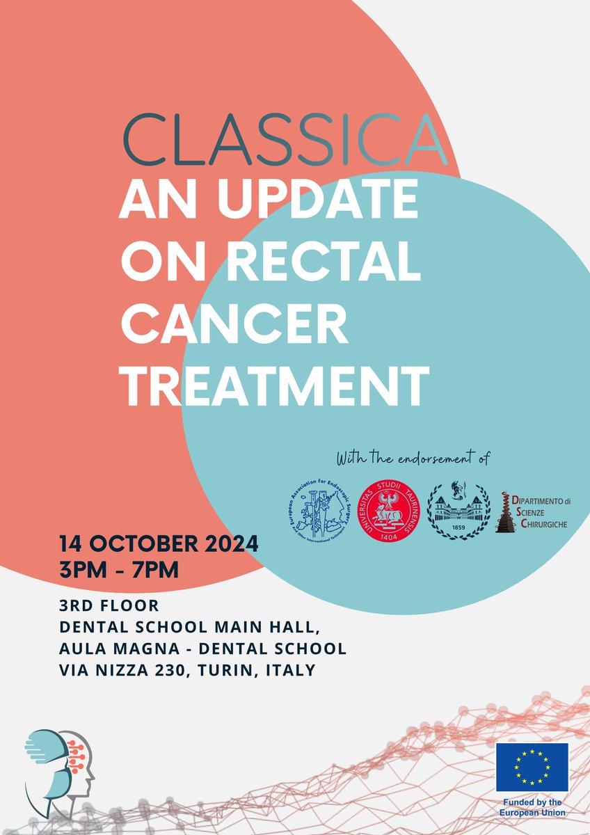 Join us for exciting insights on the evolving fields of rectal cancer, surgery, and #AI.   

#HorizonEU #digitalSurgery