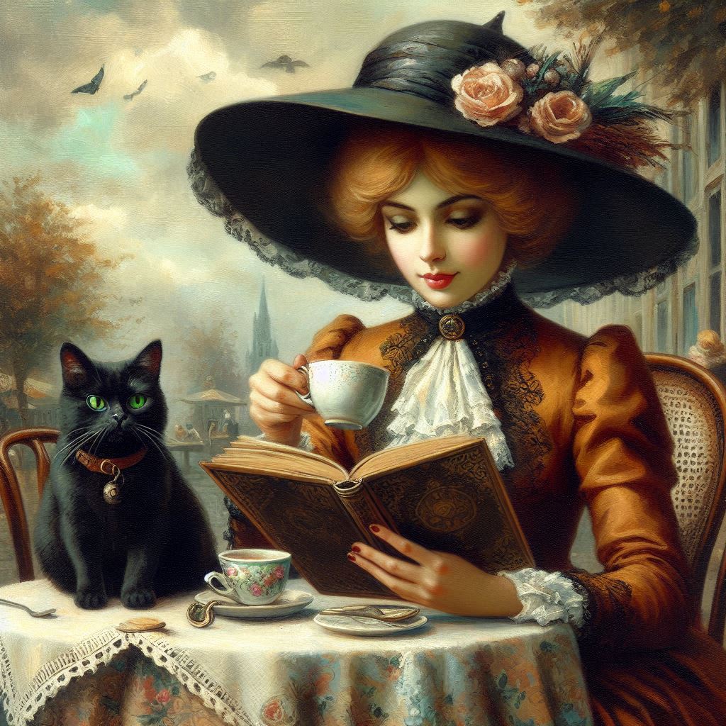 AmsterdaManAI's tweet photo. ☕✨Whiskers & Whimsy: A tea party like no other! Join me and my purr-fect companion as we sip on dreams and serve up a dash of fantasy. 🐾🌈 #SurrealSips #CatChronicles #ArtInspiration https://t.co/KCEK7oSP3k