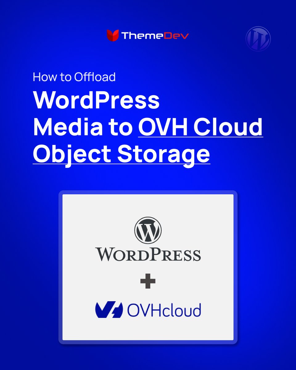 devidjamesdev's tweet image. How to Offload WordPress Media to OVHcloud Object Storage

As your WordPress site grows, managing media files can become challenging. 

For details: themedev.net/blog/how-to-of…

#WebsiteSpeedBoost #OptimizedImages #Next3Offload