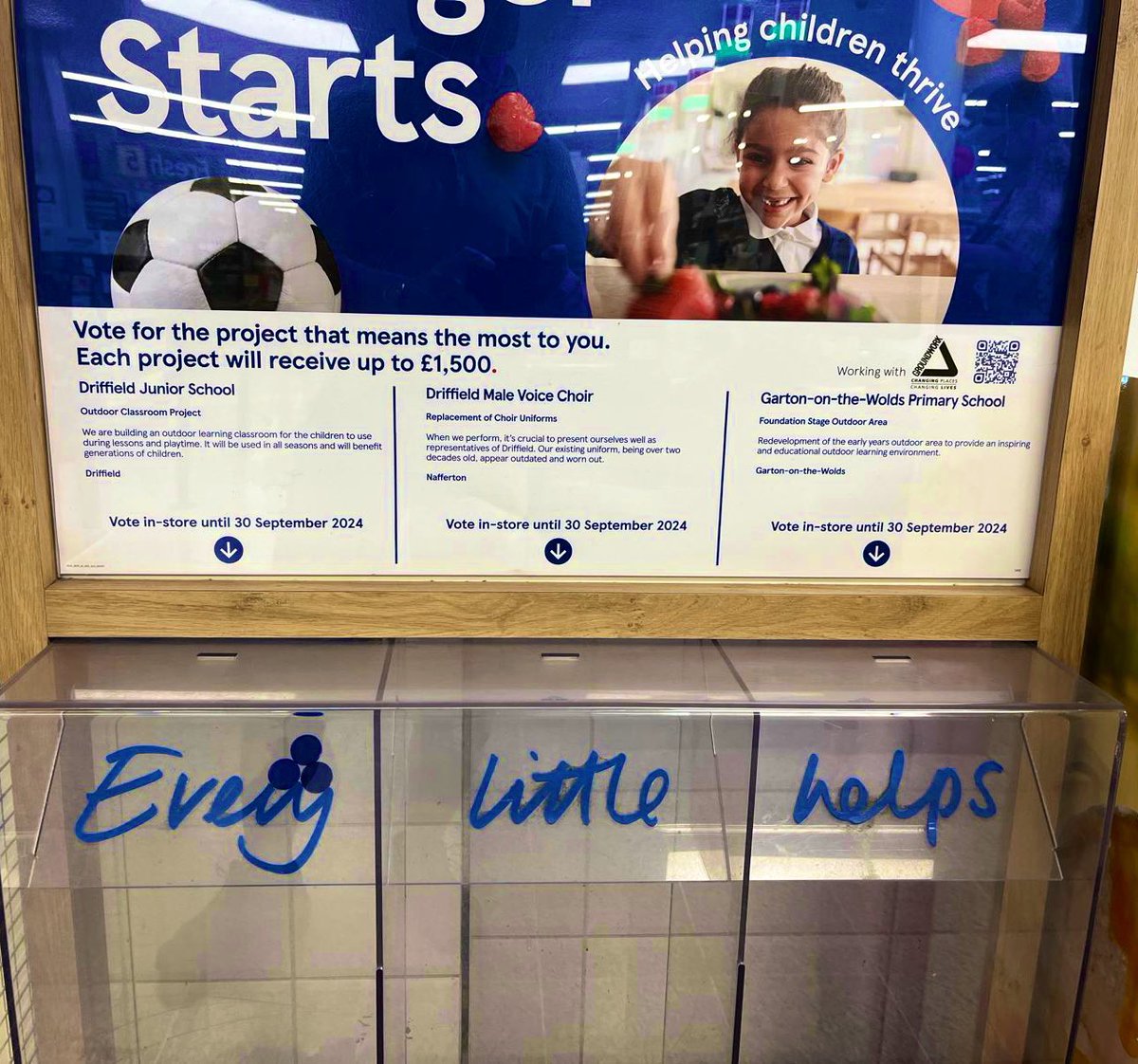 DriffieldMVC's tweet photo. Remember, we’ve been selected for Driffield Tesco’s blue token customer vote!
Every little helps & we’re massively appreciative of your support, so please give us your tokens this September! 💙
#Driffield
#Community
#Support
#DMVC
#Tesco https://t.co/mpOrHl39gP