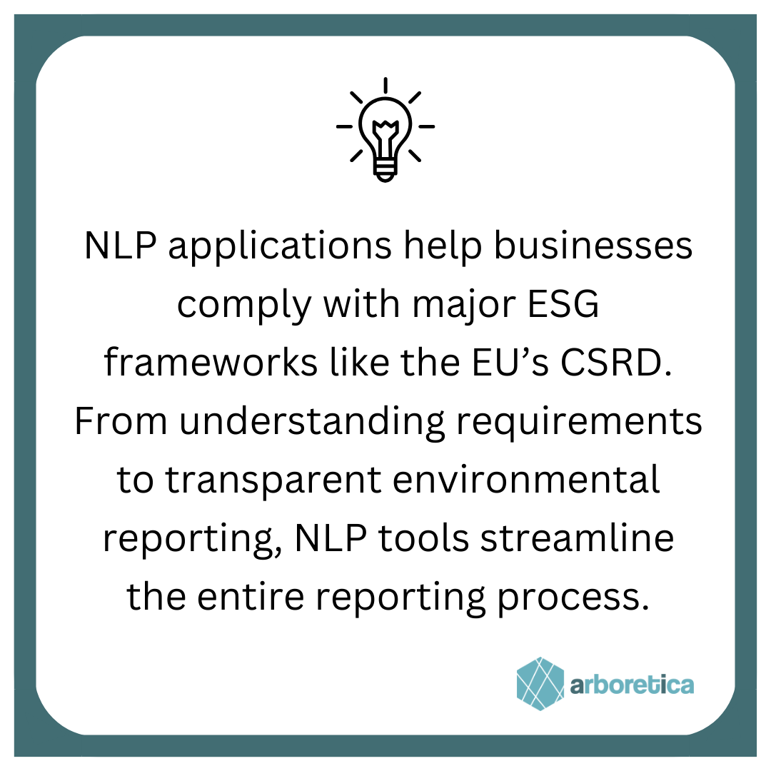 arboretica's tweet photo. Natural Language Processing (NLP) is a tool to enhance the business performance of ESG practices.

Technologies like #ChatNetZero, the first reliable #climatechatbot, give businesses a competitive edge in the #sustainability industry.

https://t.co/3NVtvFXY9o
info@arboretica.com https://t.co/Yb6guKrOT5