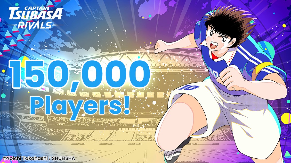 💥Incredible growth in record time!

Captain Tsubasa fans, you are the best!⚽️
We’ve smashed through 150,000 Players in just 4 hours!

Ready for the next level?⚡️

Who’s missing from the stadium? 
Let’s kick off right now⬇️
t.me/TsubasaRivalsB…
#tsubasarvonton
