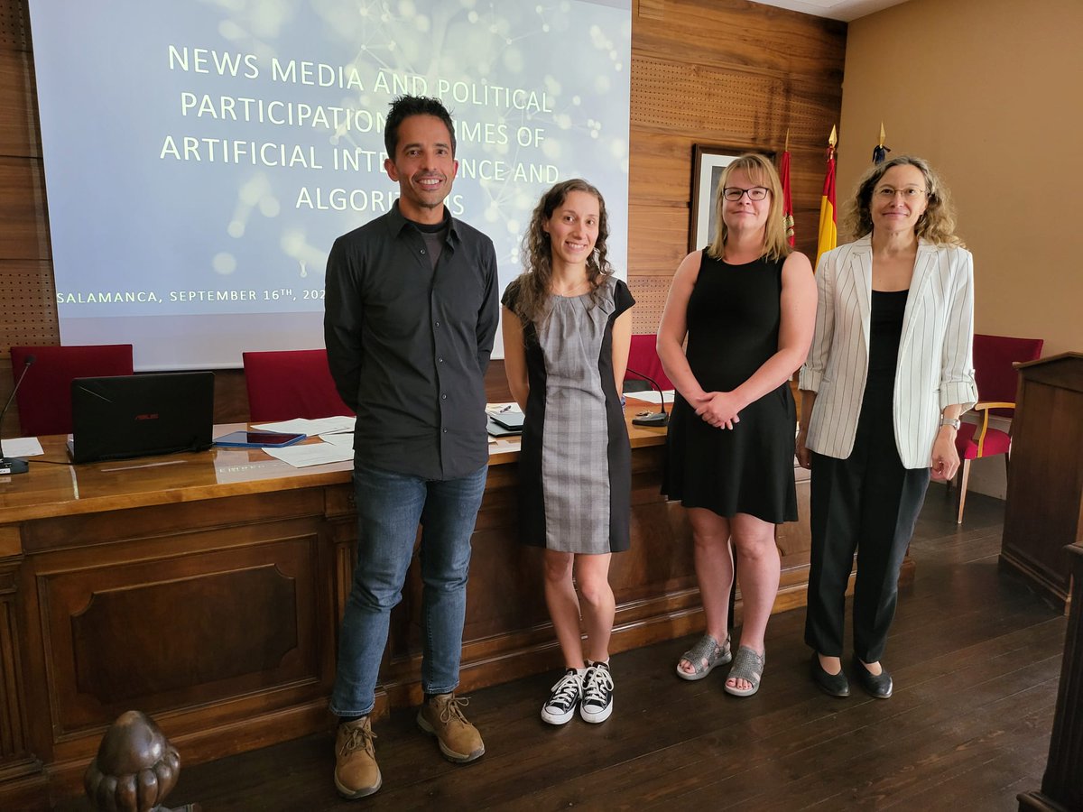 Congrats to Dr. <a href="/_rebecca_sch/">Rebecca</a> on her PhD defense at <a href="/usal/">Universidad de Salamanca</a> ! 🎓✨ Honored to serve on the committee with <a href="/a_mateos_d/">Araceli Mateos</a> and @DrBoulianne. Kudos to her supervisor <a href="/_HGZ_/">Homero Gil de Zúñiga</a> ! 👏 Welcome to academia, Rebecca! 🌟 #PhD #AcademicSuccess #PoliticalCommunication