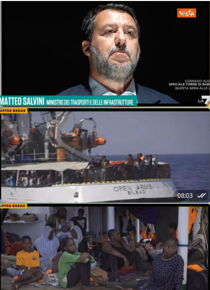 francotaratufo2's tweet photo. Ecco i pericolosissimi guerriglieri che volevano invadere l'Italia ma subito bloccati dal nostro valoroso condottiero - El #Capiton - che mostrerà tutto il suo coraggio anche nell'affrontare i giudici pronti a carcerarlo. 
#Salvini 
#OpenArms 
#6anni https://t.co/ljD7AubRo0