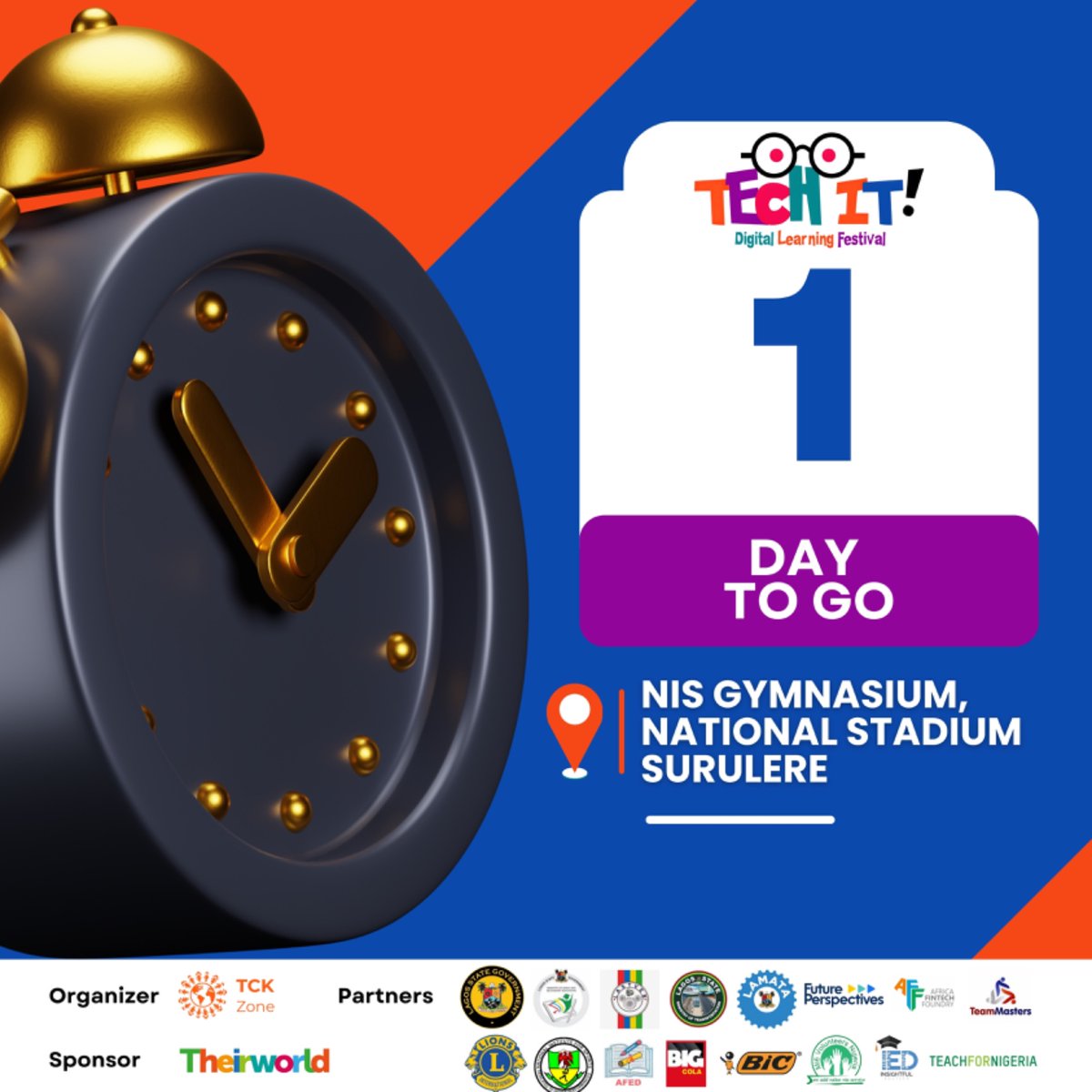 tckzone's tweet photo. 🚀 Get ready to TECH IT! Tomorrow’s the day!
Prepare for an unforgettable experience filled with exciting tech discoveries, fun activities, and impactful learning!
Come along and explore the digital world.
#TechItFestival #DigitalLearning #1DayToGo #Innovation #TECHIT #TCKZONE https://t.co/mOJF1TJfpA