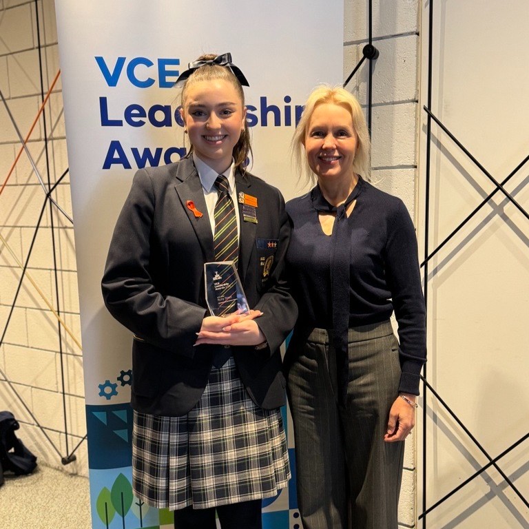 Congratulations to Year 12 student Ruby from Westbourne Grammar School who was recognised at the VCE Leadership Awards ceremony last Friday.

The awards recognise the outstanding contributions of VCE and Vocational Major students in their schools and communities.