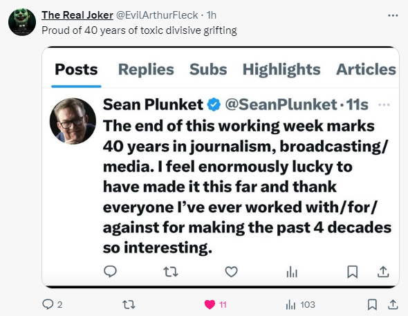 comms24_c24's tweet image. Vaxxdamaged Plunket misspelt &quot;jerkalism&quot; and &quot;fake-casting&quot; #broadcast #journalism #vaxxdamage #Nuremberg2NOW #SeanPlunket