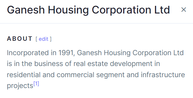 niravkdesai's tweet photo. @SumitResearch Does Ganesh housing belongs to Housing Finance stocks? https://t.co/hOQRmMVJhl