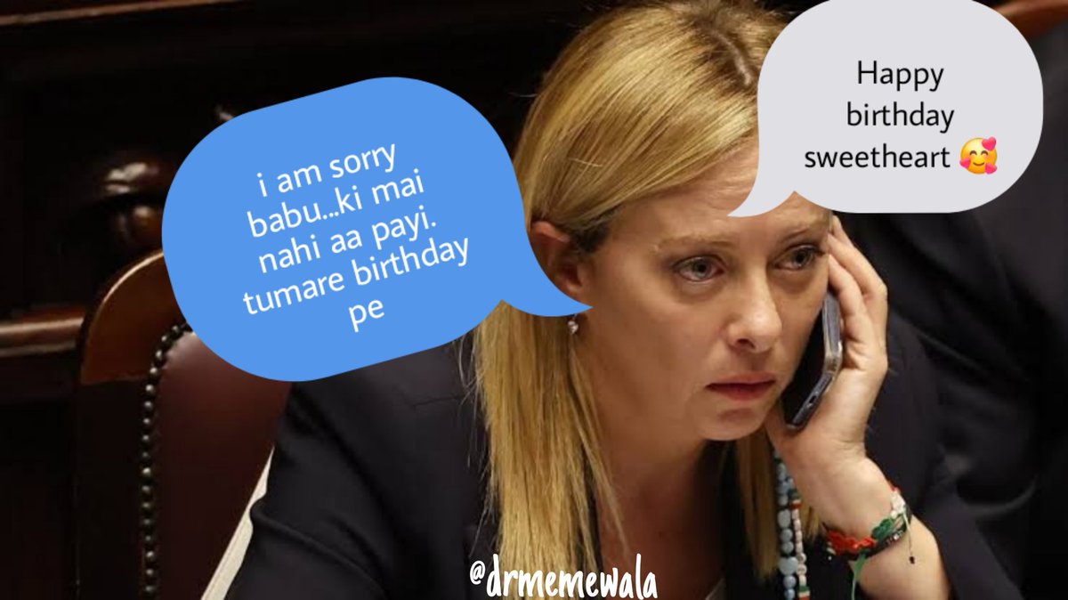 DrMemewala's tweet image. Happy Birthday Sir
#ModiAt74 
#HappyBdayModiJi2024 
Leaked phone call between bhabhiji n modiji😂