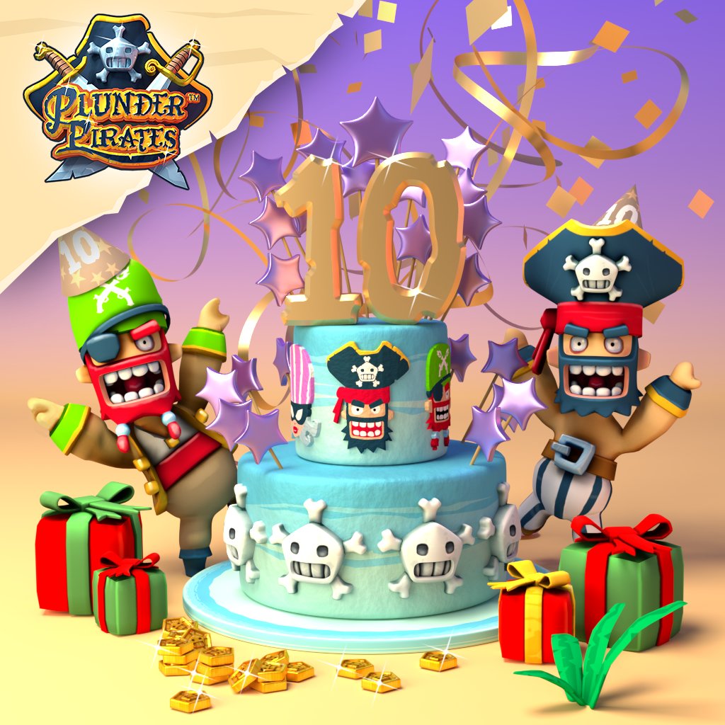 10 years ago Plunder Pirates weighed anchor and set sail on its nautical adventure with the global launch. We'd like to thank our amazingly dedicated and loyal players for their support and look forward to spending more time at sea together. #plunderpirates #happybirthday