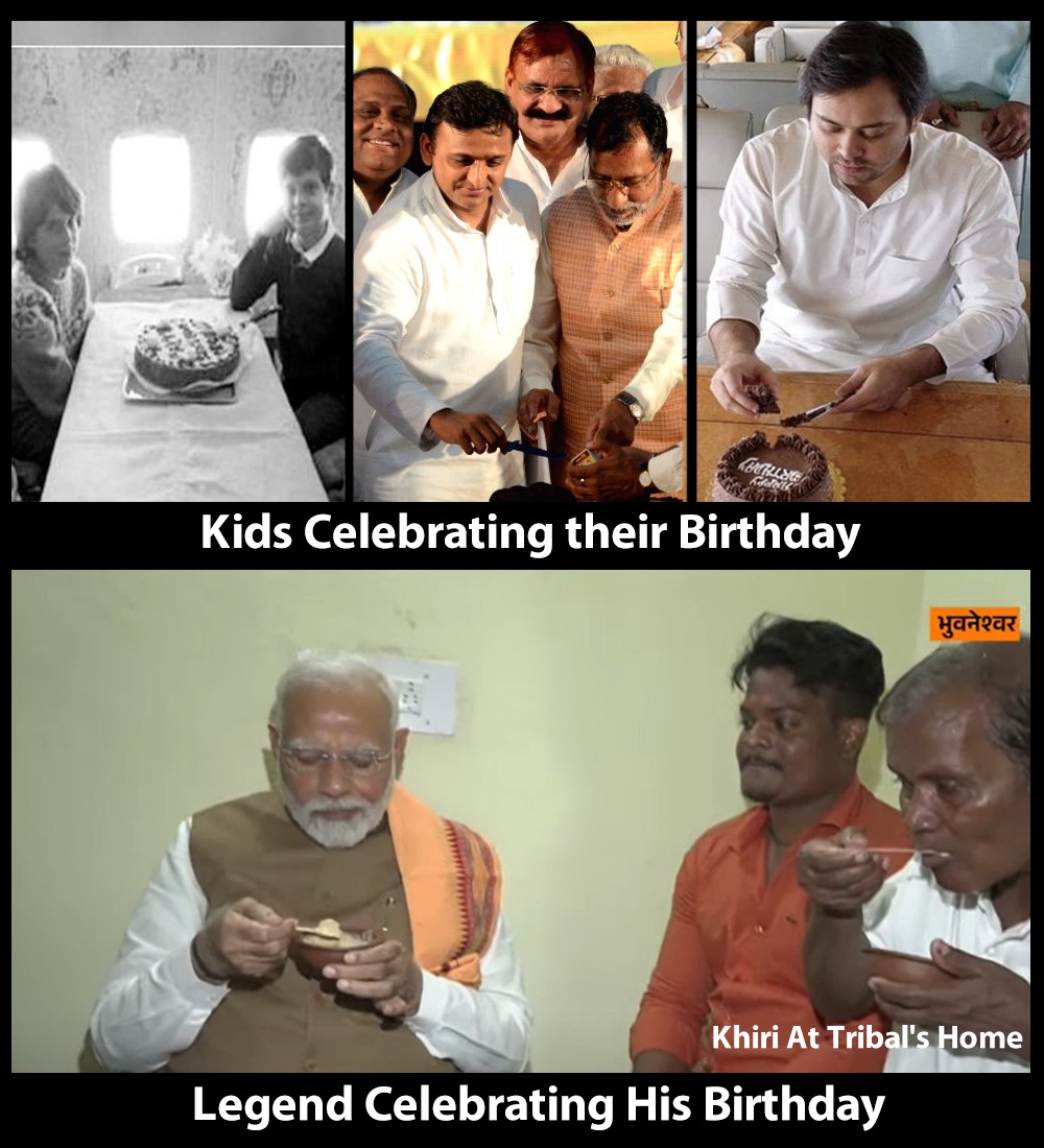 IamPolSol's tweet photo. Kids Vs Legend !

#HappyBirthdayModiJi https://t.co/GJf8wBdq6q