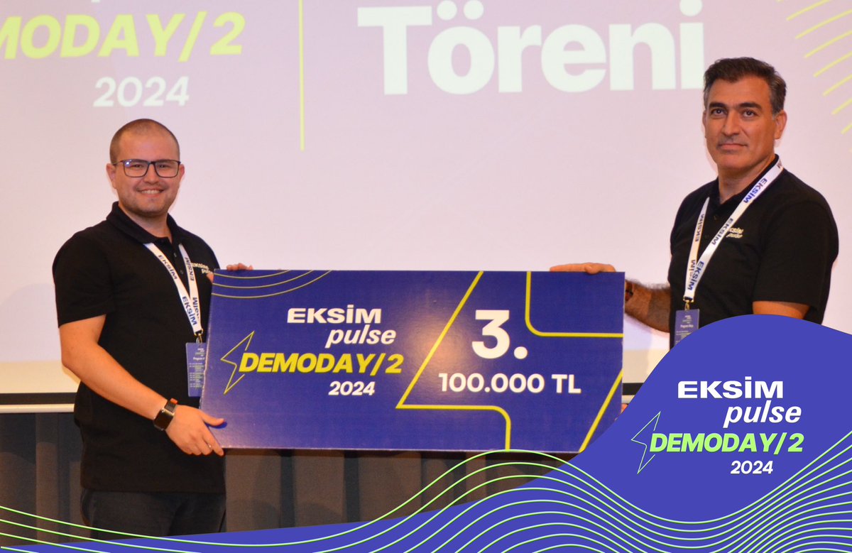 Eksim Pulse Demoday Programı’nda 2. dönem girişimlerimizden Tayyar Robotik, Aylara ve Workybe jüri tarafından sırasıyla 300 bin, 200 bin ve 100 bin lira ödülün sahibi oldu. Tüm girişimcilerimizi tebrik ederiz. 

#eksimpulse #eksim