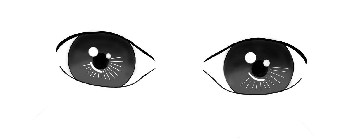 Drew pair of human and anime eyes!