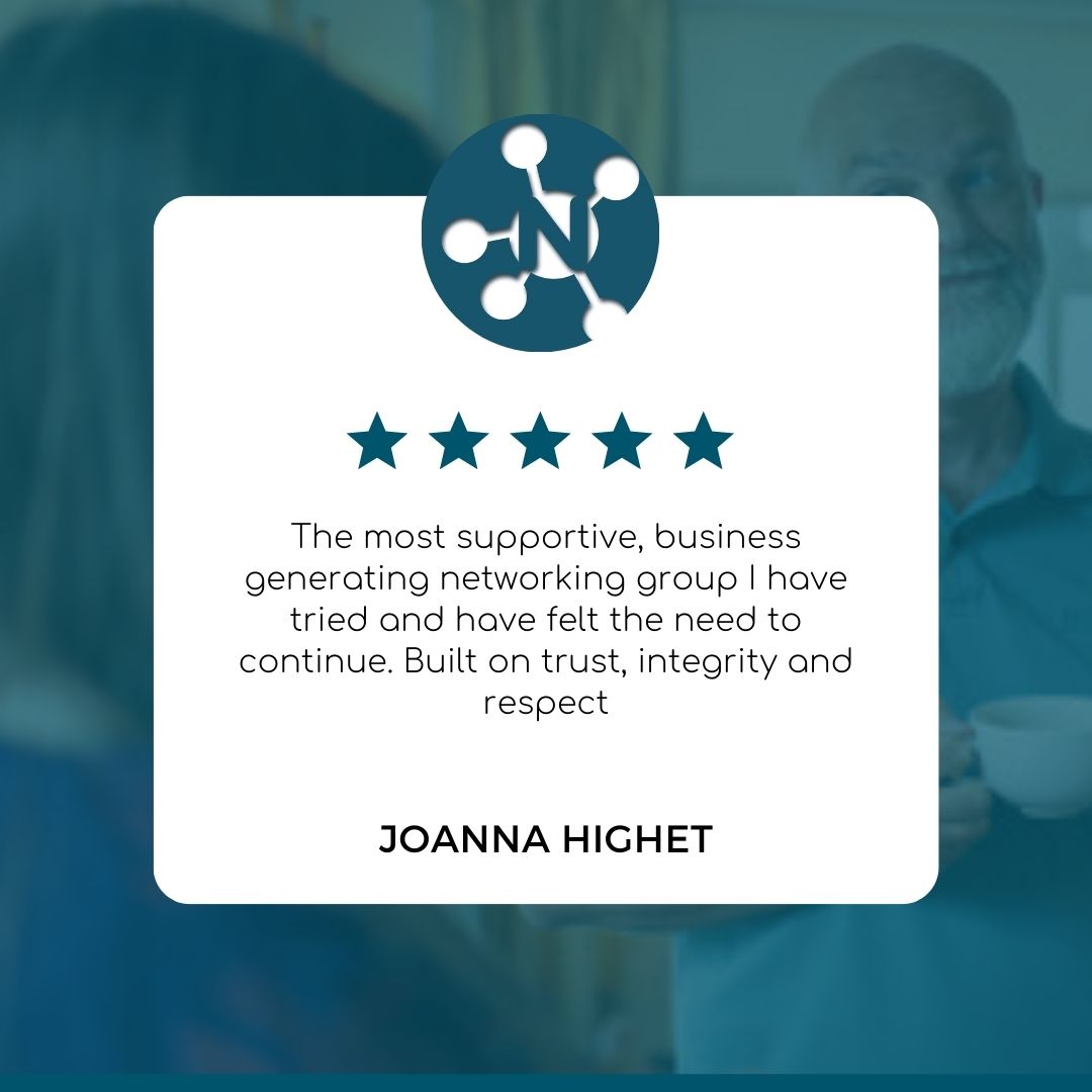 Joanna emphasizes Networx's support in generating business and fostering a respectful and trusting environment. It's the most supportive networking group she's tried, built on core values that ensure continued success.