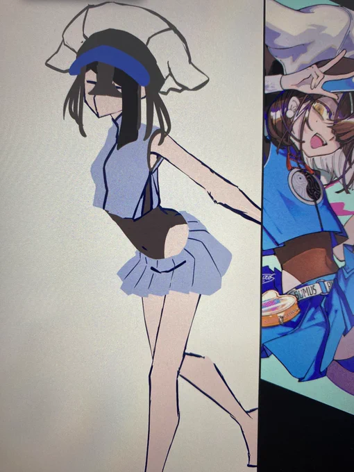 徐福ちゃん #皆さんラフと塗った後を見せてください 